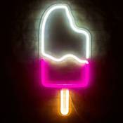 Popsicle néon lumière led néon crème glacée lumières