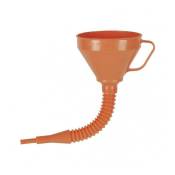 Pressol - Entonnoir plastique orange bec flexible - ø mm: 160 - Haut. mm: 440 - Contenance l: 1.2 - ø sortie mm: 13 ou 19