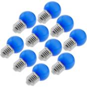 PrimeMatik - Ampoule LED G45 1,5W 230VAC E27 lumière bleu 10 pack