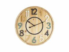 Rebecca mobili horloge murale en bois suspendues design, mdf, ronde, décoration intérieure 50 cm RE6592