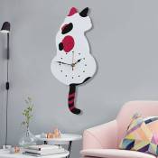 Salon moderne décor à la maison acrylique minimaliste horloge Art horloge murale montre murale décoration suspendue pendule blanc - Groofoo
