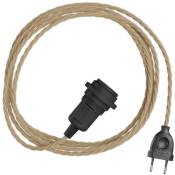 Snake Twisted poiur abat-jour -Lampe plug-in avec câble textile tressé 3 Mètres - TN06 - TN06