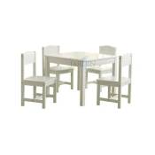 Suinga - Ensemble table et 4 chaises de ferme.