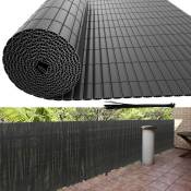 SWANEW Canisse en PVC Brise Vue résistant,pour le jardin, Balcon ou terrasse,Gris anthracite,80 x 400 cm - gris