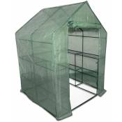Sweeek - Serre de jardin Basilic 2m² avec 8 étagères en polyéthylène - Vert