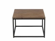 Table basse carrée en bois et métal - allen 78551