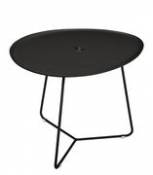 Table basse Cocotte / L 55 x H 43,5 cm - Plateau amovible - Fermob noir en métal