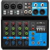 Table de mixage Bluetooth 5 canaux usb Live Studio Audio Table de mixage dj Console Amplificateur dj Table de mixage dj Live