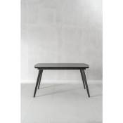 Table extensible avec plateau en céramique gris anthracite 140/170/200x90x76h cm