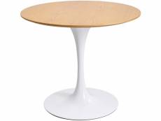 "table invitation chêne & blanche kare design diamètre - 90cm"
