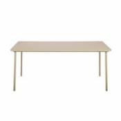 Table rectangulaire Patio / Inox - 200 x 100 cm - Tolix beige en métal
