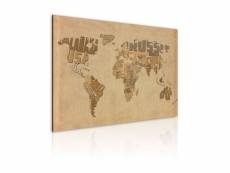 Tableau cartes du monde ancienne carte du monde taille 120 x 80 cm PD11763-120-80