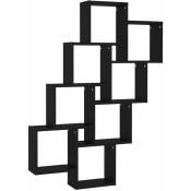 Tag�re cube murale Noir 90x15x119 cm Agglom�r�