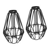 Tlily - Ajustable Abat-Jour Cage MéTallique, Paquet de 2 Cage à Oiseaux en MéTal Ampoule île Pendentif Luminaire Support de Lampe Goutte