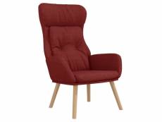 Vidaxl chaise de relaxation rouge bordeaux tissu