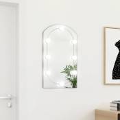 vidaXL Miroir avec �clairage LED 70x40 cm Verre Arche