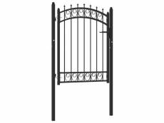 Vidaxl portail de clôture avec pointes acier 100x125