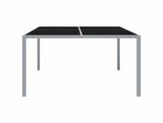 Vidaxl table de jardin 130x130x72 cm gris acier et