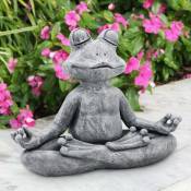 13 5,5 9,5 cm Statue de grenouille de yoga méditant