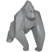 Atmosphera - Statue origami Gorille - H19 - 5 cm créateur d'intérieur - Gris