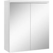 Badplaats - Meuble a miroir Toledo 60 x 60 cm Blanc - Miroir armoire - Blanc