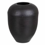 BigBuy Home Vase 25,5 x 25,5 x 33 cm Noir Aluminium
