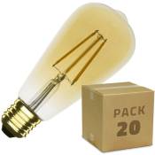 Boîte de 20 Ampoules led E27 Filament Dimmable 5.5W