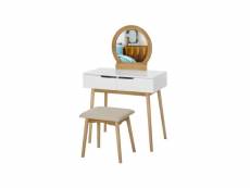 Coiffeuse scandinave vally blanche et pin