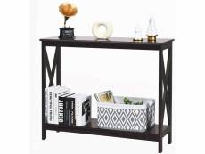 Costway table console à 2/3 niveaux, meuble d’entrée étagère de rangement à 2 niveaux,100x30x80cm meuble de rangement table de rangement, pour salon,