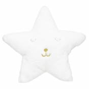 Coussin étoile en fourrure - Blanc - 39 x 39 cm