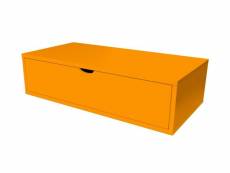 Cube de rangement bois 100x50 cm + tiroir orange CUBE100T-O