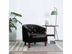 Esthetique fauteuils ensemble mexico fauteuil avec revêtement en velours 65 x 64 x 65 cm noir