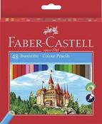 Faber-Castell 120148 CASTLE crayons de couleur hexagonal ECO, étui de 48