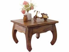Finebuy table basse bois massif sheesham table de salon 60 x 40 x 60 cm | table d'appoint style maison de campagne | meubles en bois naturel table de