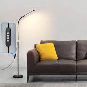 Ganeed - lampe sur pied salon, platine led 10W, luminosité réglable, tête flexible, choix de lumière: blanc chaud, neutre ou froid, fonction touch,