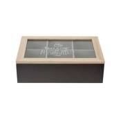 Home Styling - Boîte à thé en bois, 24 x 17 x 7