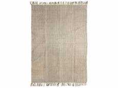 Indi jute - tapis en jute et coton naturel 120x170