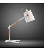 Lampe de Table Nordica avec Abat jour blanc 1 Ampoule