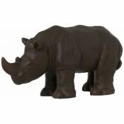 Le Monde Des Animaux - Grande Statue en résine Rhinocéros Marron