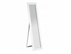 Miroir psyché cadre en mdf laqué blanc brillant - longueur 40 x hauteur 156 x profondeur 49 cm