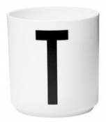 Mug A-Z / Porcelaine - Lettre T - Design Letters blanc en céramique
