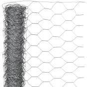 Nature - Grillage m�tallique hexagonal 1 x 10 m 40 mm Acier galvanis�