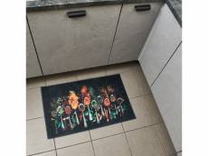 Nazar tapis de salon stampa noir - 50x80 cm