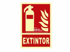 Panneau d'extinction "extintor" classe b (pvc 0.7mm)