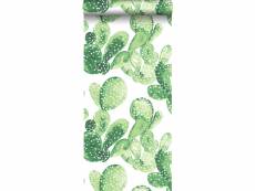 Papier peint cactus peint à l'aquarelle vert jungle tropicale - 138902 - 53 cm x 10,05 m 138902