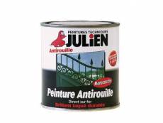 Peinture laque antirouille métaux ferreux Julien brillant noir 250ml