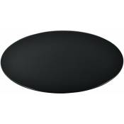 Plateau de table en verre esg diamètre 80 cm noir