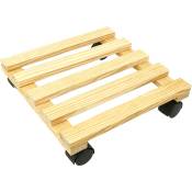 Primematik - Plateforme carrée en bois avec roulettes