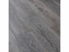 Revêtement de sol adhésif lames laminées pvc vinyle effet naturel compatible au plancher chauffant 28 pièces 3,92 m² chêne gris mat [neu.haus]