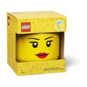 Room copenhagen Tête de rangement empilable Lego Fille Grand, modèle plastique Jaune ø24 x H27,1 cm (40321725)